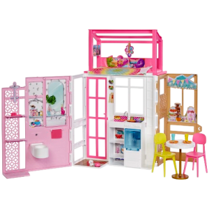Barbie house with 2 Levels & 4 Play Areas